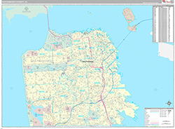 San FranciscoCounty, CA Wall Map Premium Style 2026